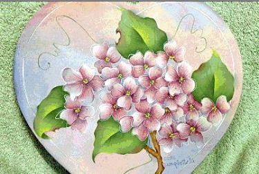 PINK HYDRANGEAS WITH HEART